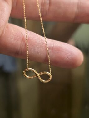 14K Gold Infinity Pendant Necklace